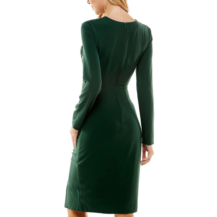 City Studio Juniors' Ruched Button-Front Dress