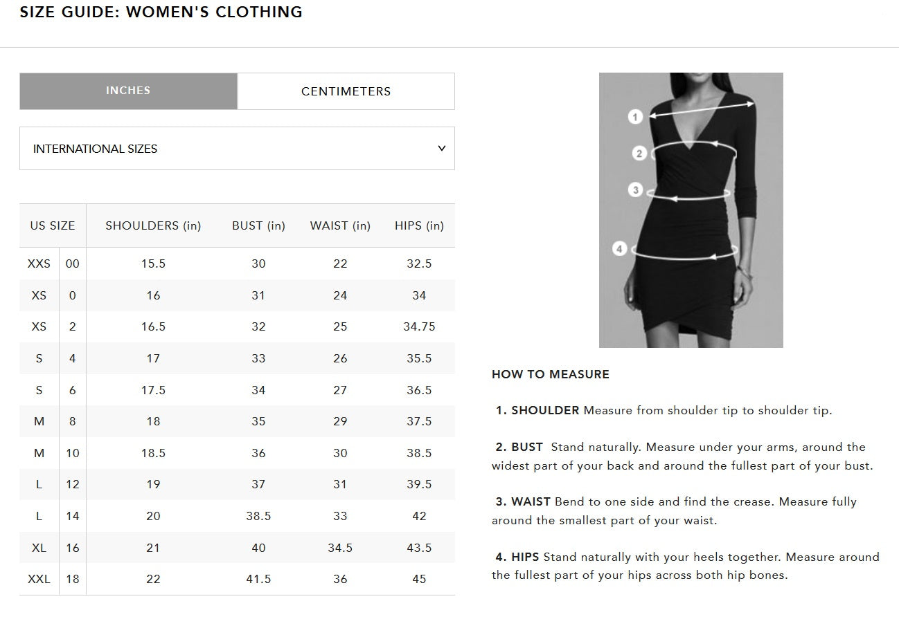 Donna morgan size chart hotsell