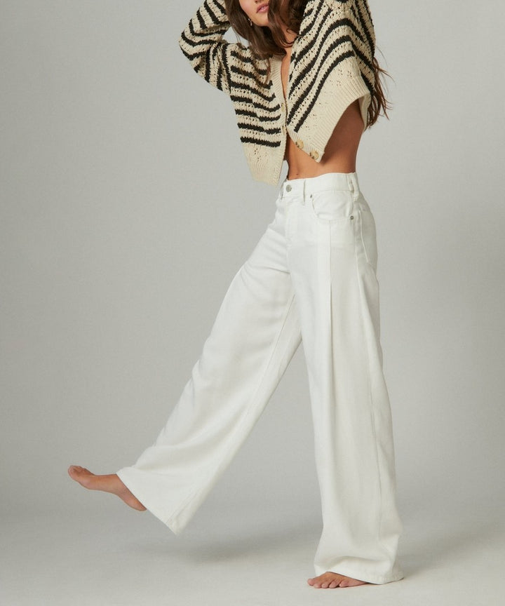Lucky Brand High-Rise White Palazzo Jeans