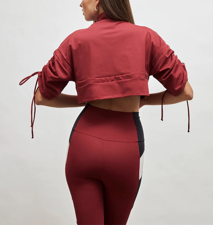 Port De Bras Cata Drawstring Crop Top