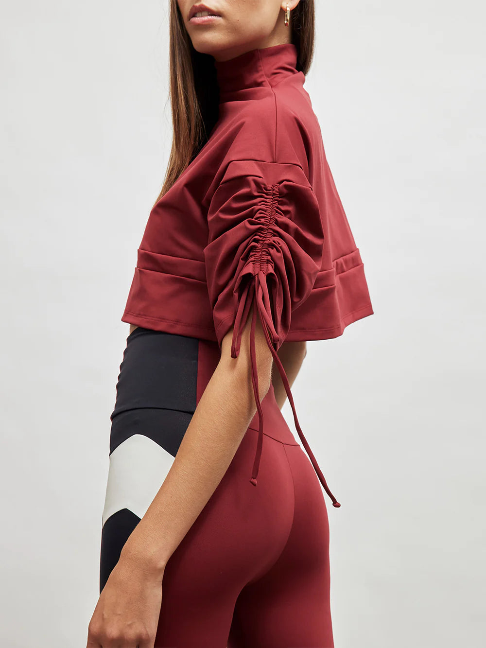 Port De Bras Cata Drawstring Crop Top