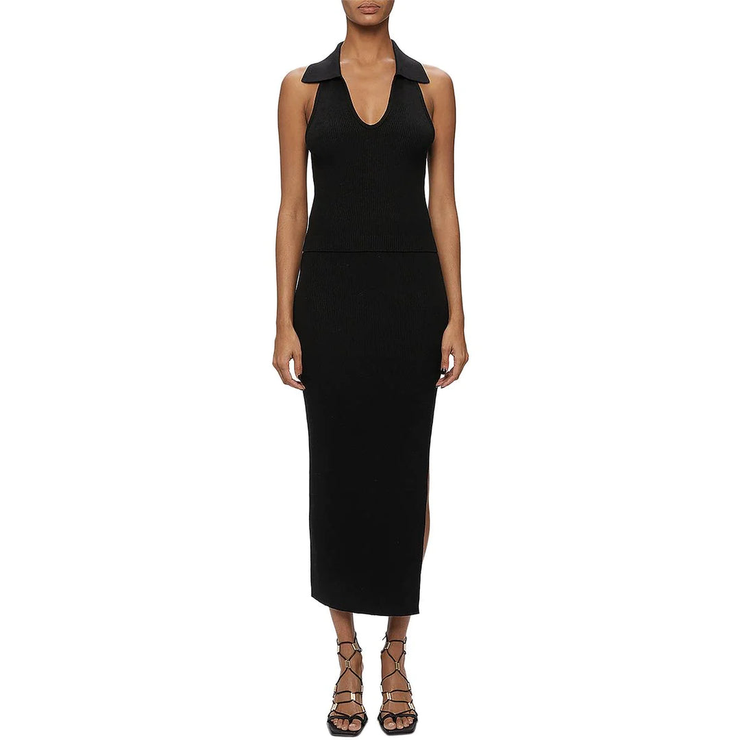 Jonathan Simkhai Avie Ribbed Midi Pencil Skirt