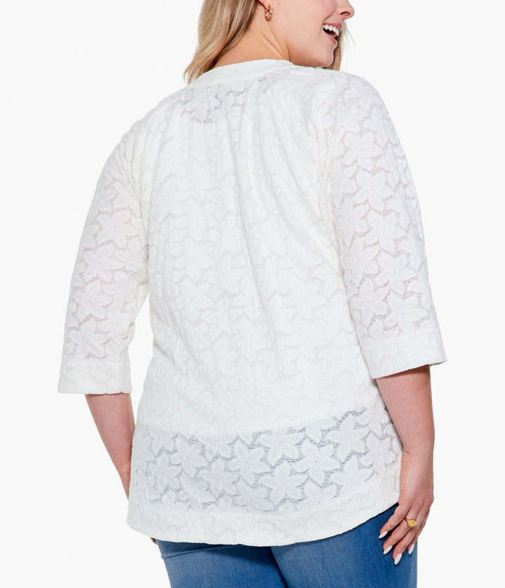 NIC+ZOE Plus Petal Lace Top