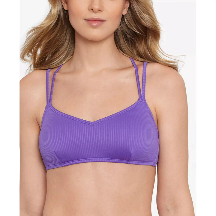 Salt + Cove Raised Rib Strappy Bralette Bikini Top