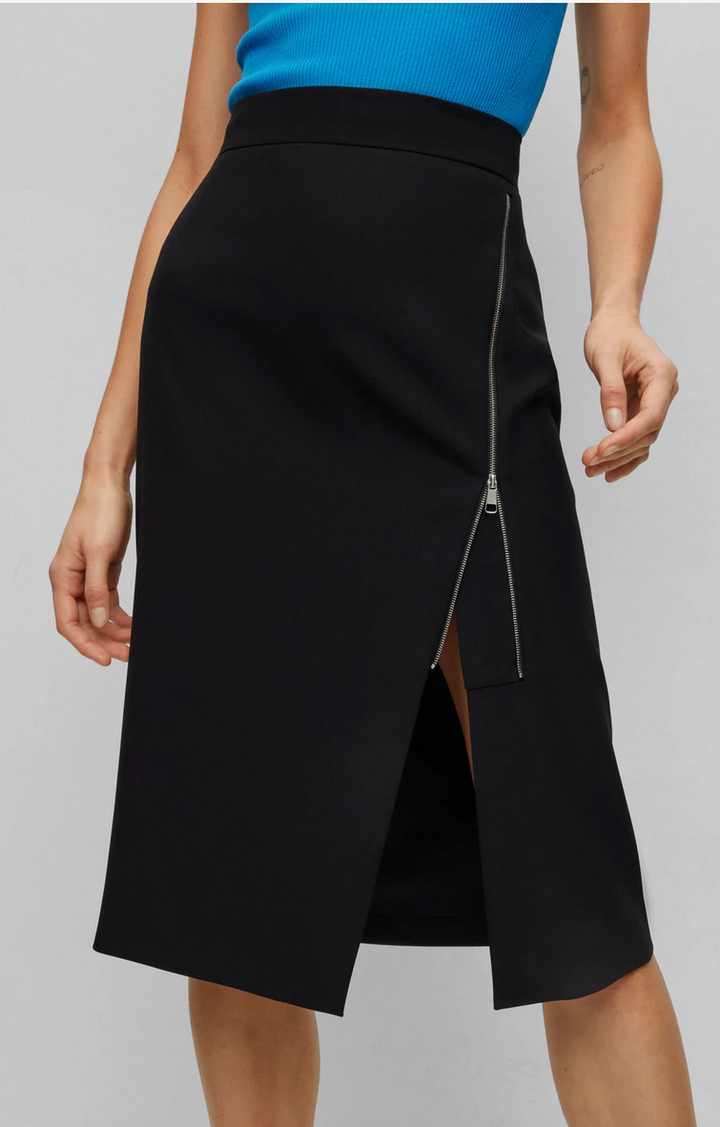 BOSS Vemboka Zip Trim Pencil Skirt