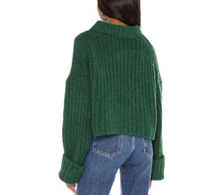 Free People Alpine Crop Mock Neck Sweater