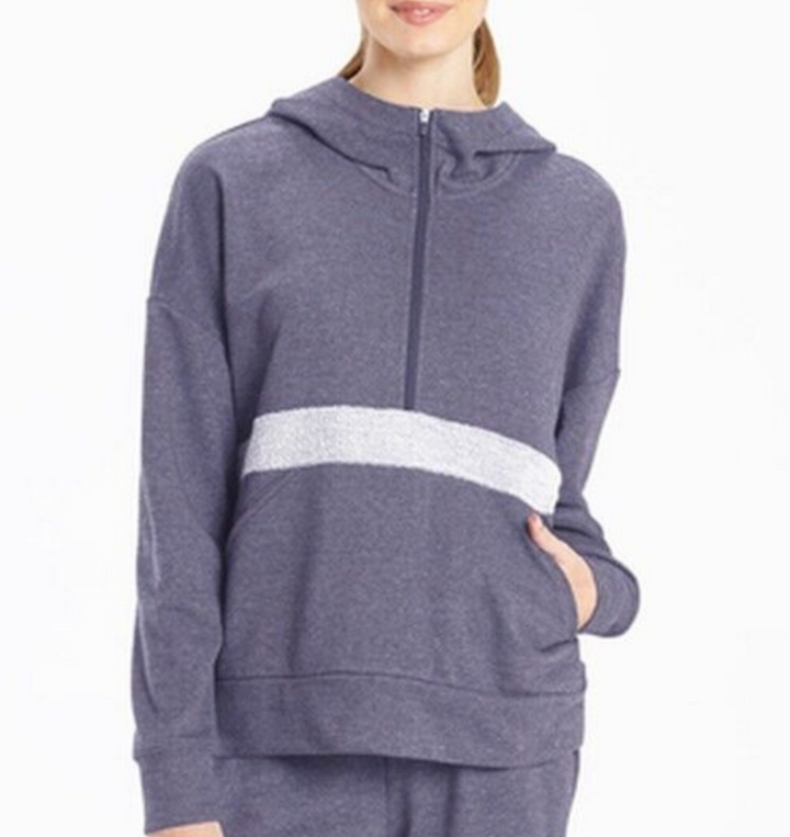 Josie Natori Chi French Terry Active Half-Zip Top