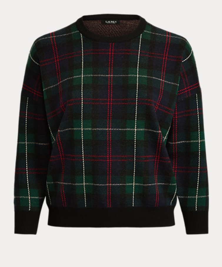 Lauren Ralph Lauren Merino Wool Plaid Sweater