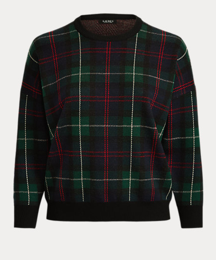 Lauren Ralph Lauren Merino Wool Plaid Sweater