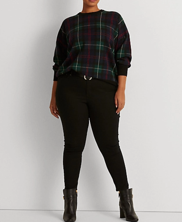 Lauren Ralph Lauren Merino Wool Plaid Sweater