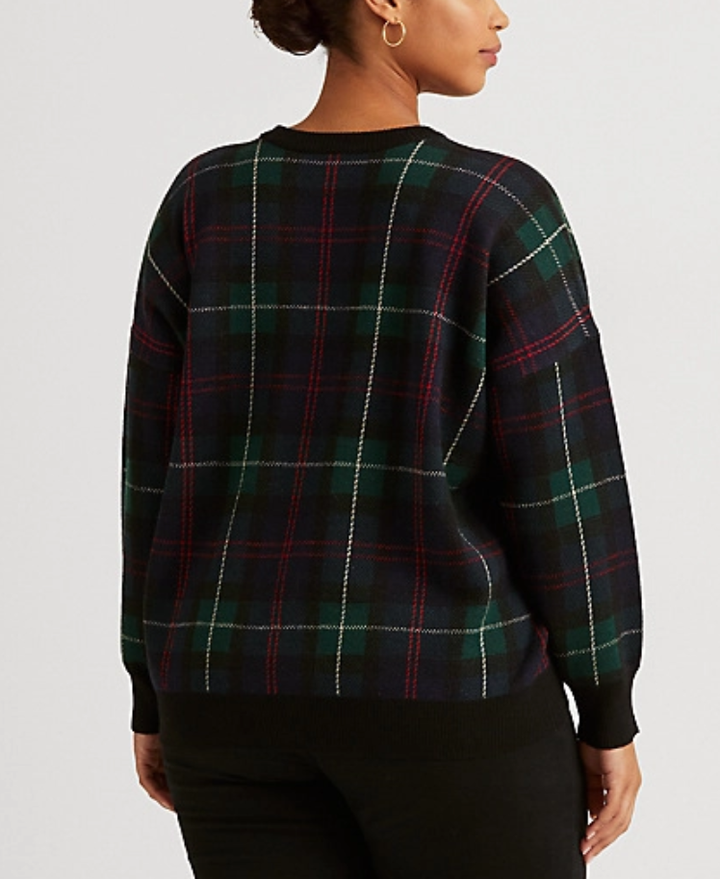Lauren Ralph Lauren Merino Wool Plaid Sweater