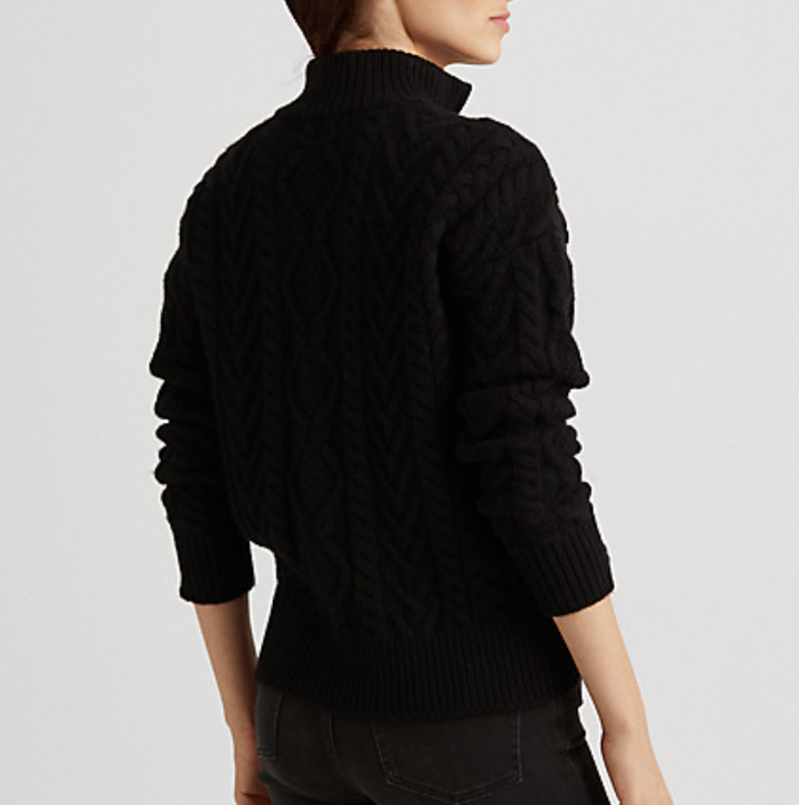 Lauren Ralph Lauren Cable-Knit Quarter-Zip Sweater