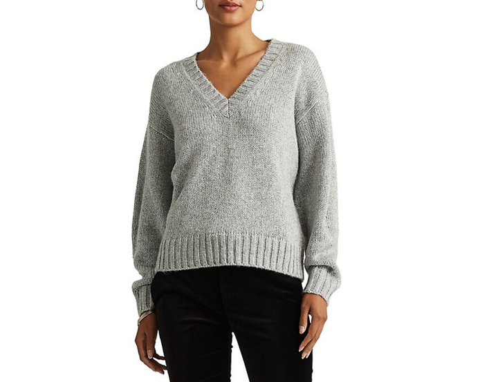 Lauren Ralph Lauren Long-Sleeve V-Neck Sweater