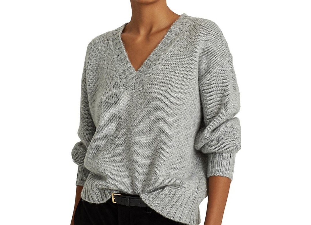 Lauren Ralph Lauren Long-Sleeve V-Neck Sweater