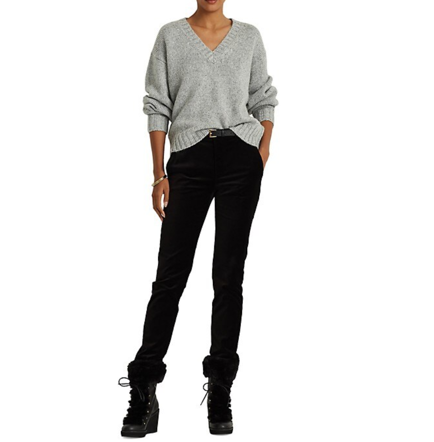 Lauren Ralph Lauren Long-Sleeve V-Neck Sweater