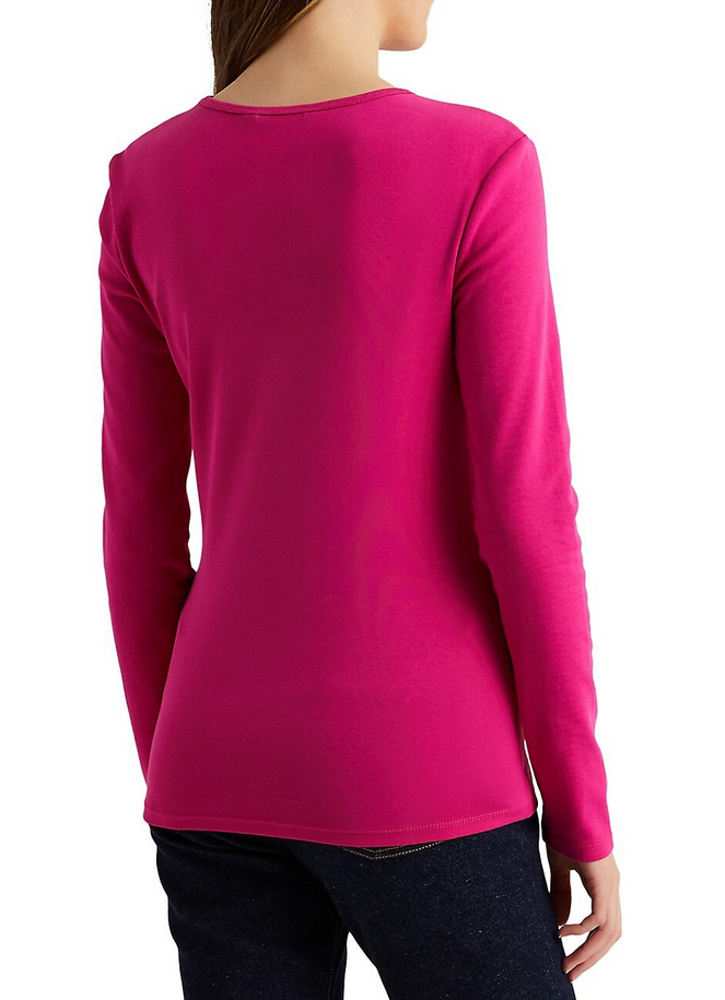 LAUREN RALPH LAUREN Cotton-Blend Long-Sleeve Top