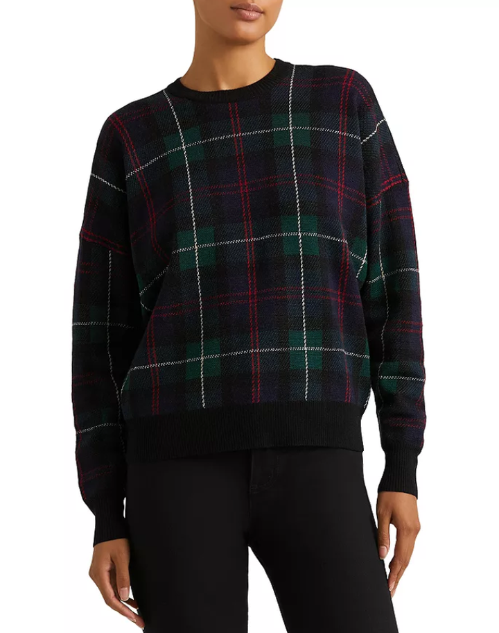 Lauren Ralph Lauren Merino Wool Plaid Sweater