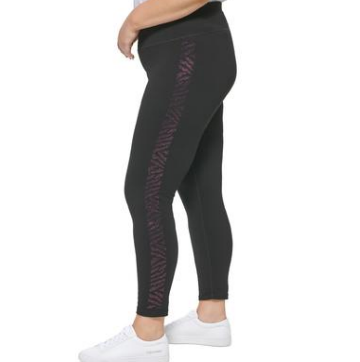 Calvin Klein Performance Plus Size Rhinestone-Trim Leggings