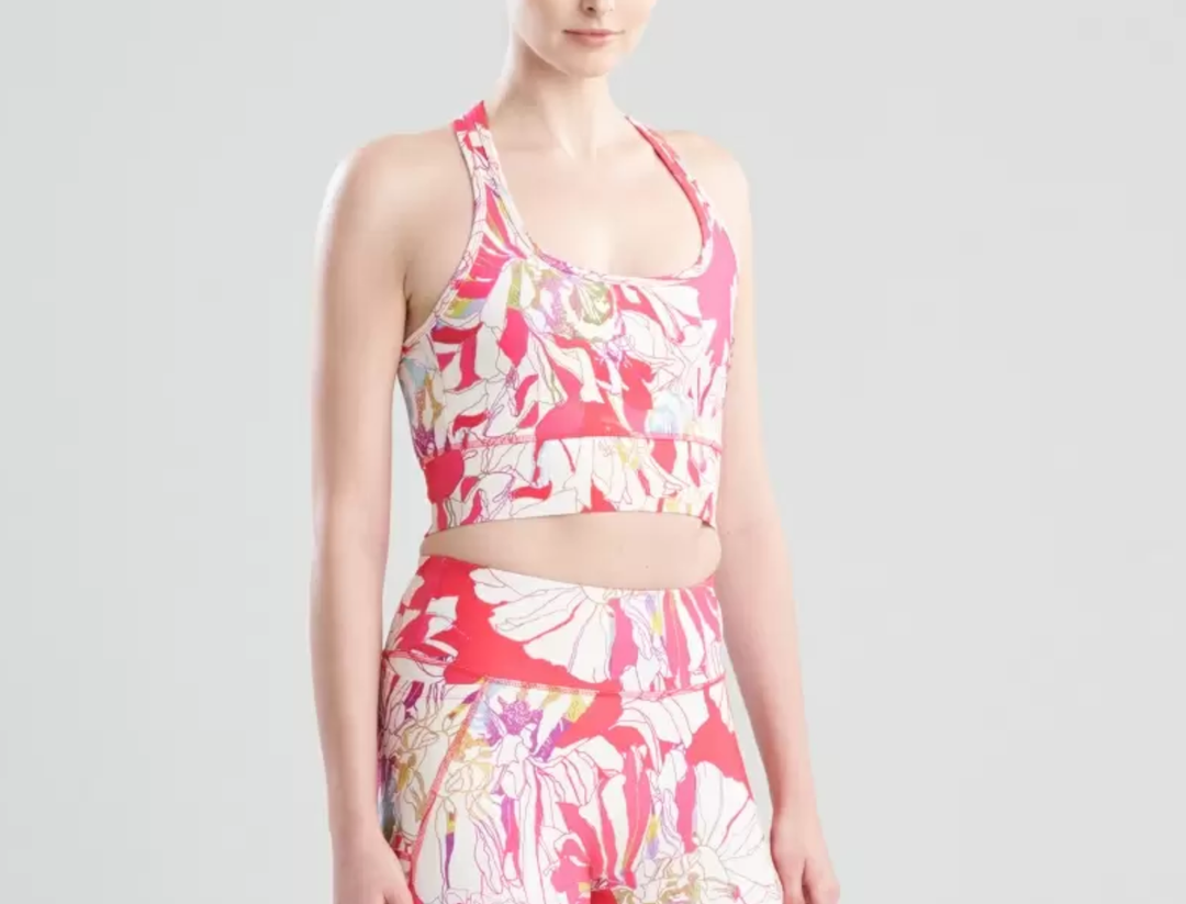 Josie Natori Printed Cropped Top