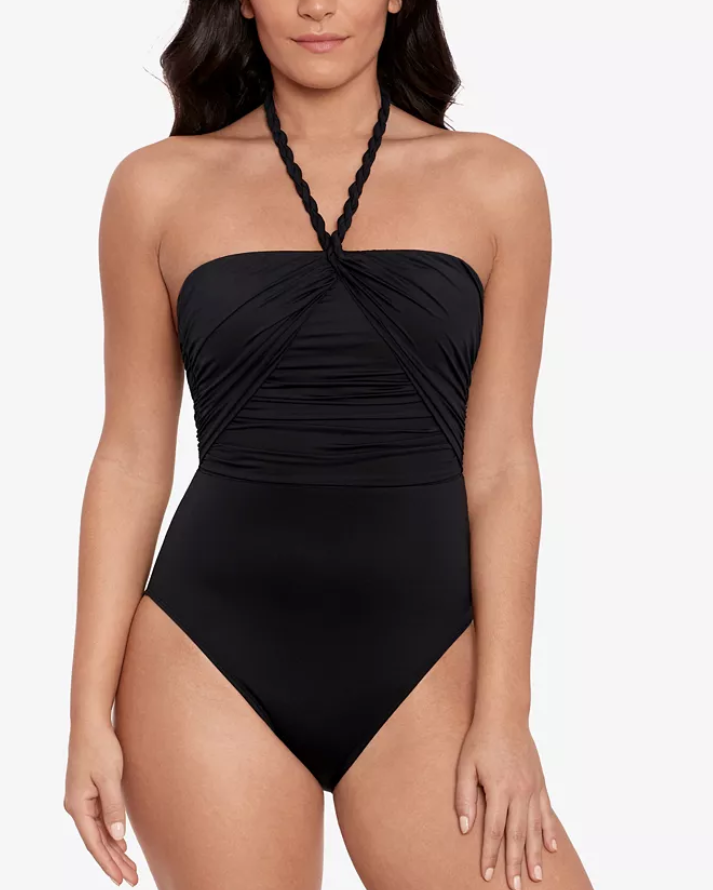Lauren Ralph Lauren Twisted Halter-Style One-Piece Swimsuit