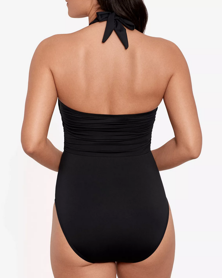 Lauren Ralph Lauren Twisted Halter-Style One-Piece Swimsuit