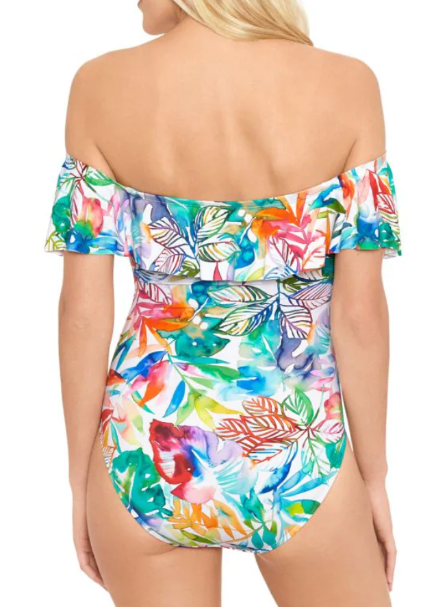 Ralph Lauren Off The Shoulder One Piece Swimsuit