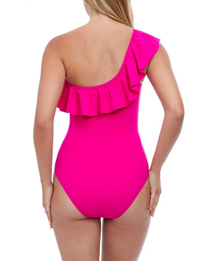 Profile by Gottex Tutti Frutti Ruffled One-Shoulder Swimsuit