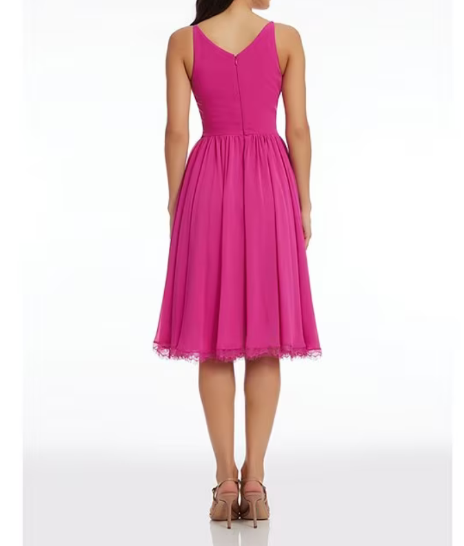 Dress the Population Alicia Lace-Hem Dress