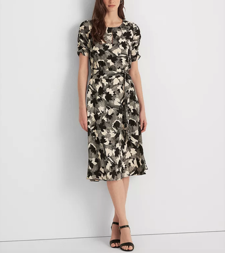 Lauren Ralph Lauren Printed Bubble Crepe Dress