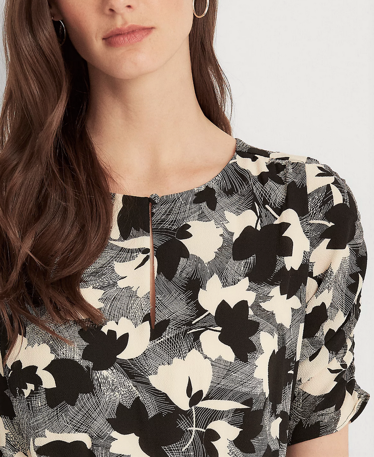 Lauren Ralph Lauren Printed Bubble Crepe Dress