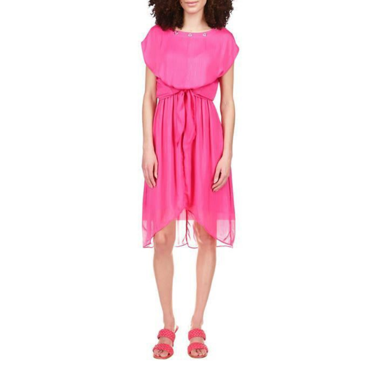 MICHAEL Michael Kors Capsule Tie Front Hi-Lo Midi Dress