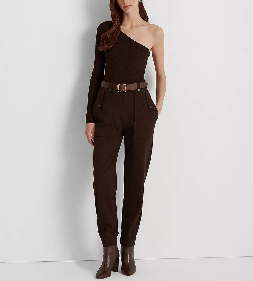 Lauren Ralph Lauren One-Shoulder Long-Sleeve Sweater