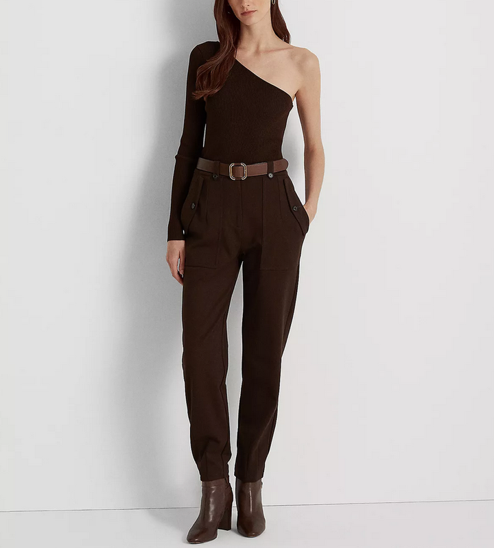 Lauren Ralph Lauren One-Shoulder Long-Sleeve Sweater