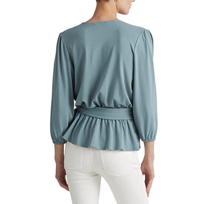 Lauren Ralph Lauren Jersey Peplum Blouse