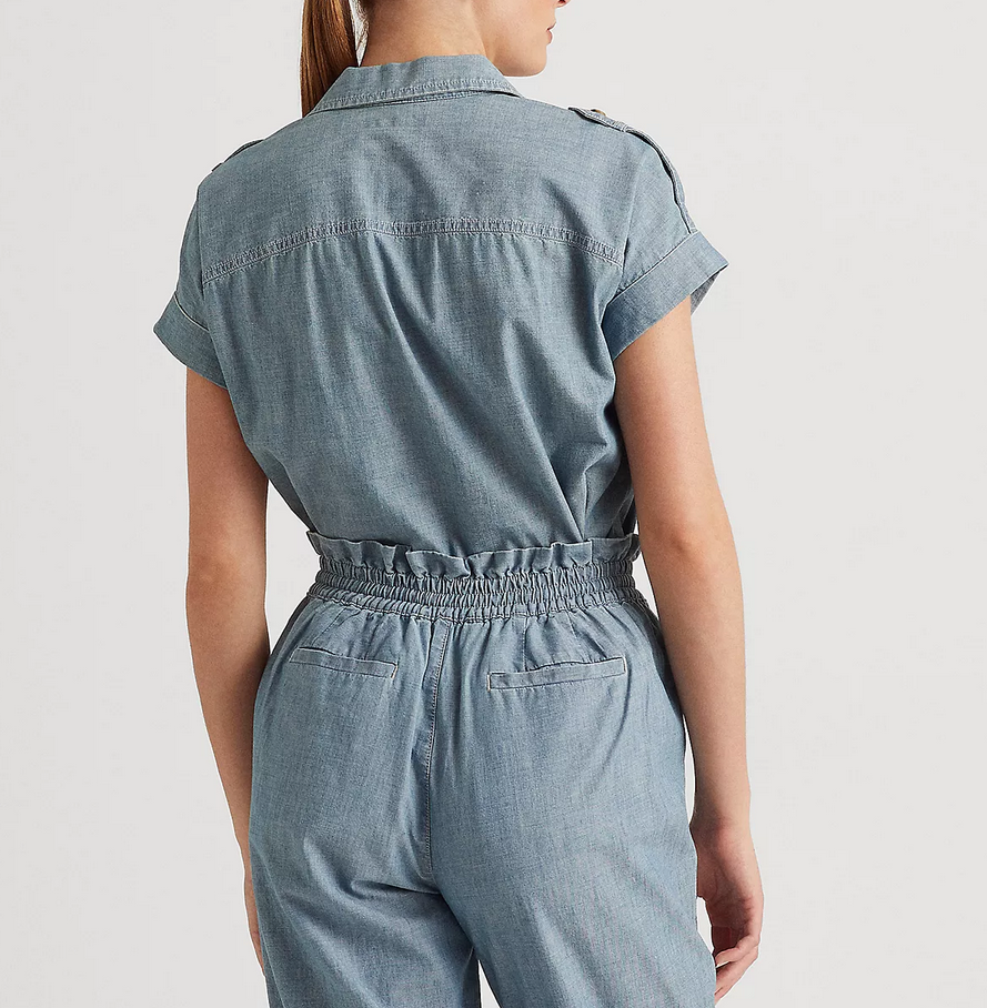 Lauren Ralph Lauren Petite Short-Sleeve Chambray Shirt