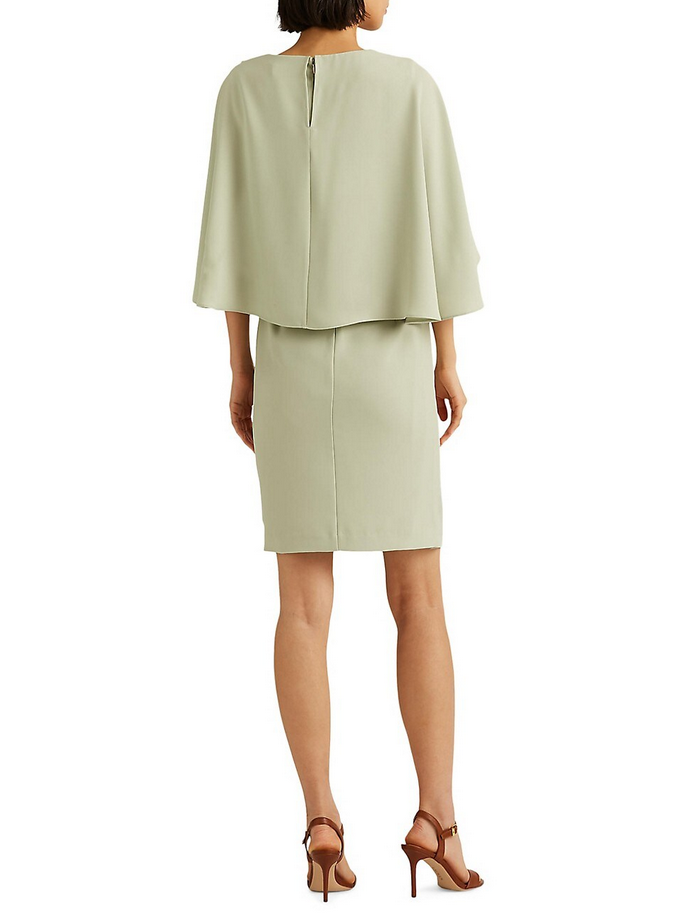 Lauren Ralph Lauren Georgette Cape Cocktail Dress