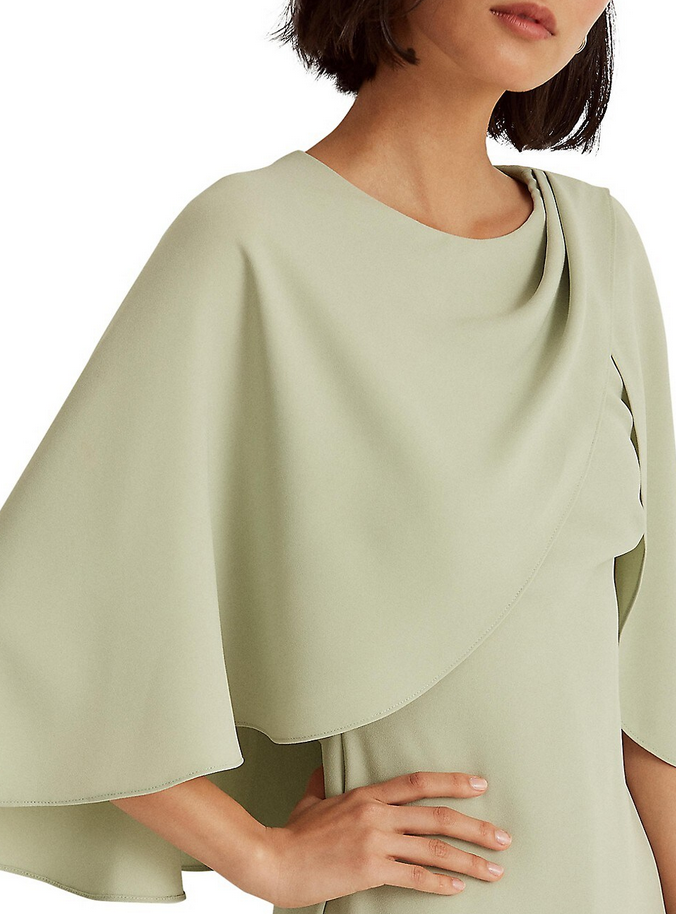 Lauren Ralph Lauren Georgette Cape Cocktail Dress