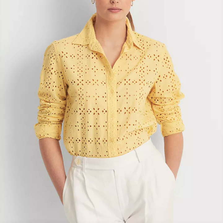 Lauren Ralph Lauren Eyelet Cotton Shirt