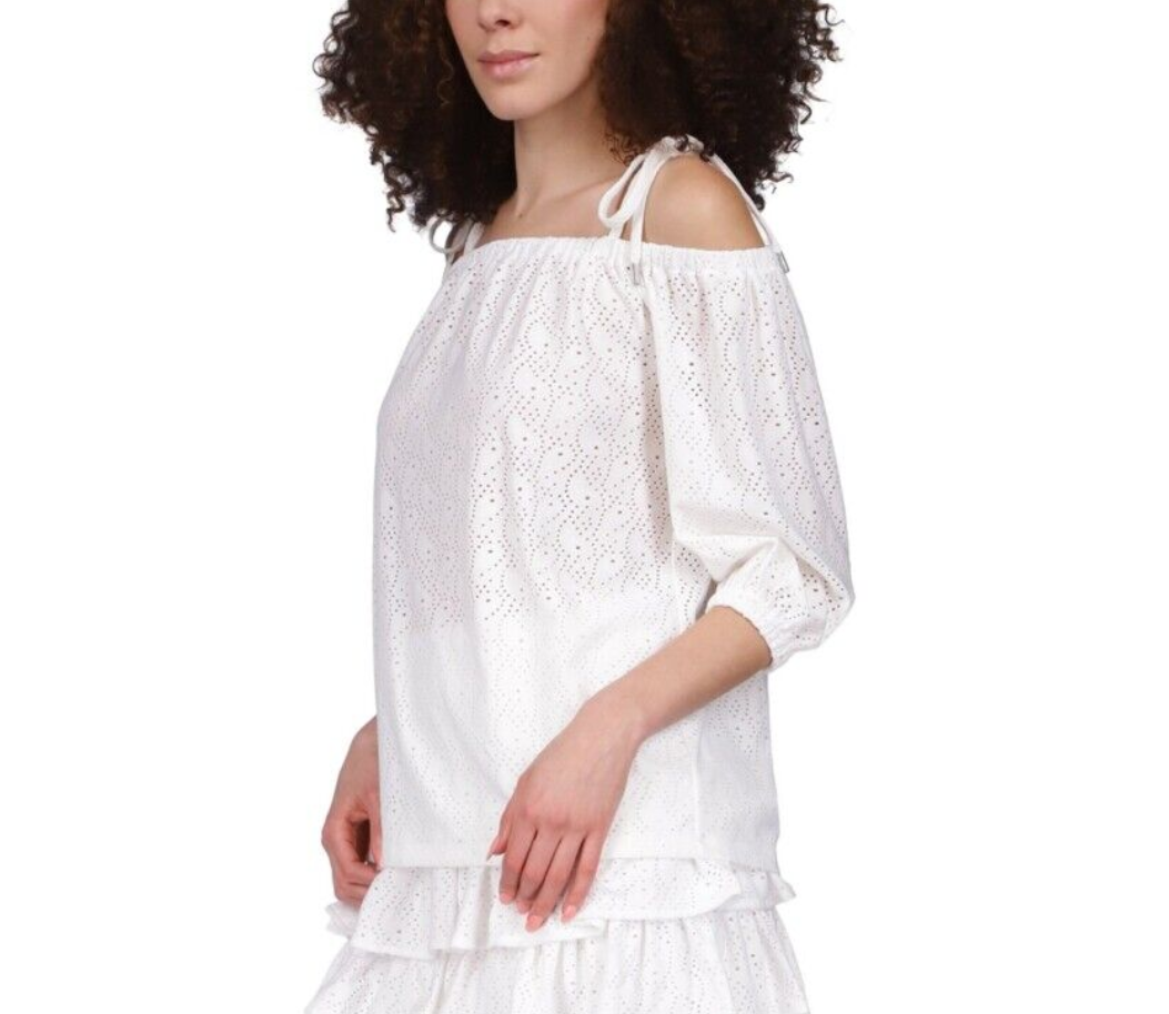 MICHAEL Michael Kors Eyelet Off-The-Shoulder Top