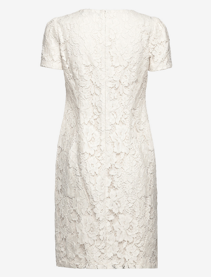 Lauren Ralph Lauren Puff-Sleeve Lace Cocktail Dress