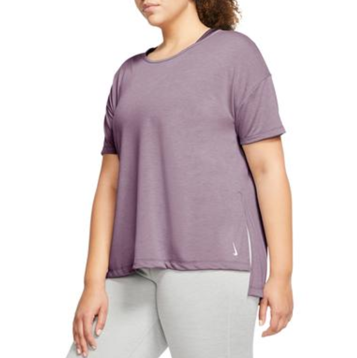 Nike Plus Size Short-Sleeve Yoga Top
