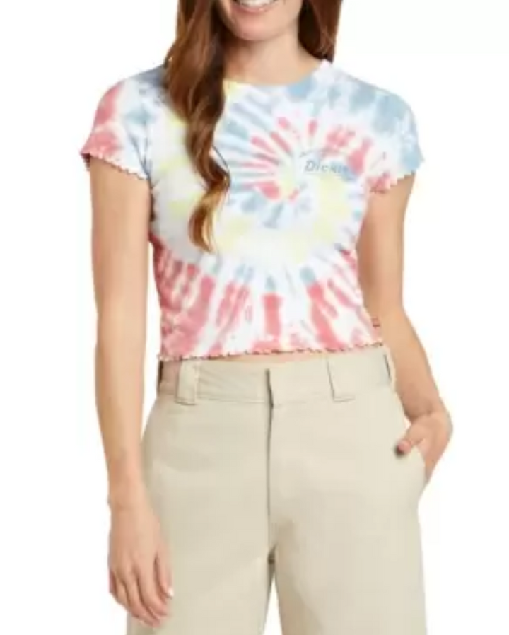 Dickies Juniors' Tie-Dyed Logo Graphic T-Shirt