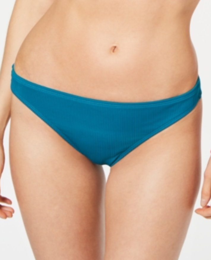 California Waves Juniors' Ribbed Hipster Bikini Bottoms