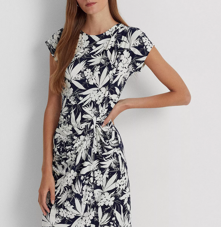 Lauren Ralph Lauren Floral Twist-Front Jersey Dress