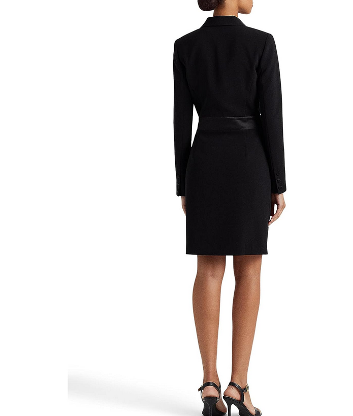 LAUREN Ralph Lauren Crepe Long Sleeve Cocktail Dress