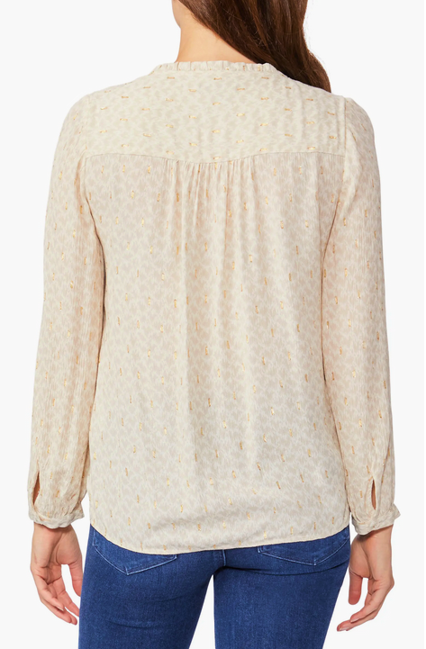 PAIGE Doris Metallic Embroidered Blouse