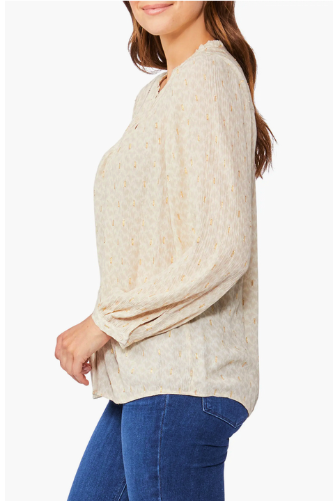 PAIGE Doris Metallic Embroidered Blouse