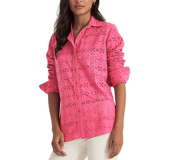 Lauren Ralph Lauren Eyelet Cotton Shirt