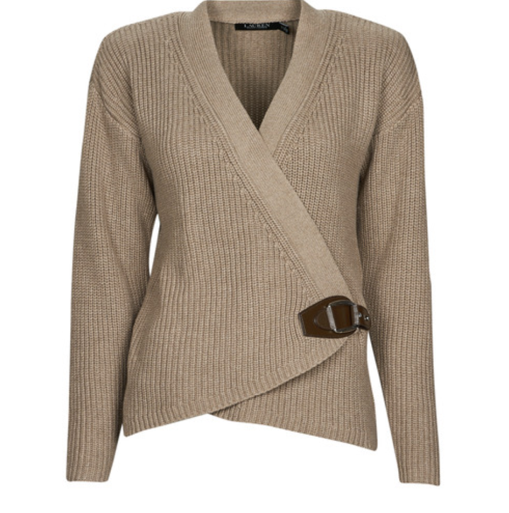 Lauren Ralph Lauren Buckled Cotton Cardigan Sweater