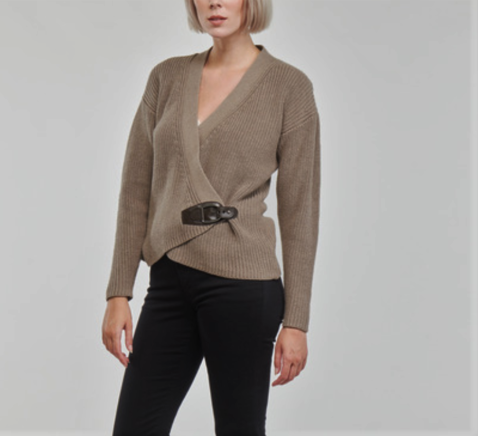 Lauren Ralph Lauren Buckled Cotton Cardigan Sweater